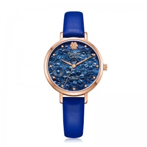 Alexandre Christie AC 2957 Rosegold Blue Leather LHLRGBU